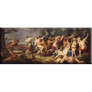   Surprised by the Fauns 30x12 Streched Canvas Art by Rubens, Peter Paul