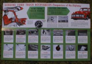 1953 Ford Truck F 1 Pick Up Panel accessories Brochure  
