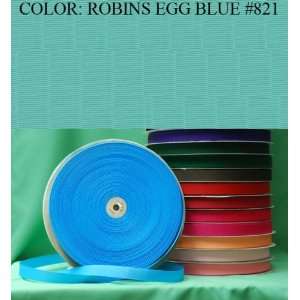5yards SOLID POLYESTER GROSGRAIN RIBBON Robins Egg Blue #821 3~USA