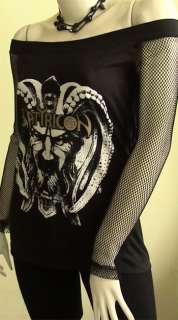 SATYRICON Black Metal Goth DIY Women Top Shirt size M  