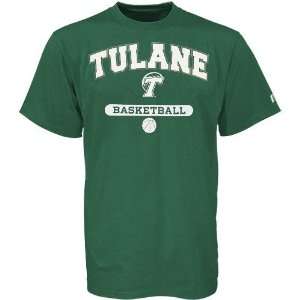  Russell Tulane Green Wave Green Basketball T shirt (Large 