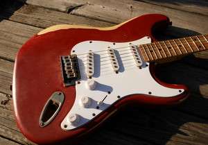   APPLE RED INDY CUSTOM STAGE WORN RELIC S STYLE ELECTRIC GUITAR  