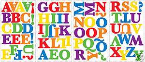 Alphabet Letter Rainbow Color Wall STICKERS Room Decor  