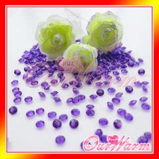 1000 Purple Diamond Confetti 4.5mm Wedding Party Decor  