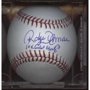  Alomar 10 X Gold Glove Single Signed BB B & E   Autographed MLB Gloves
