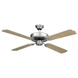 Transitional Brushed Nickel Ceiling Fan  