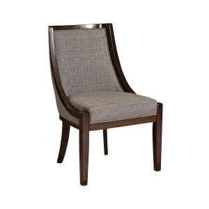 High Back Accent Chair with Gray Fabric 