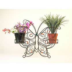 Iron Butterfly Flower Pot Holder  