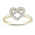Gold 1/5ct TDW Diamond Heart Ring (G H, I2 I3) MSRP $389 