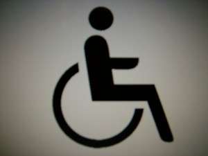 HANDICAP wheelchair logo symbol decal sticker 21 colors  