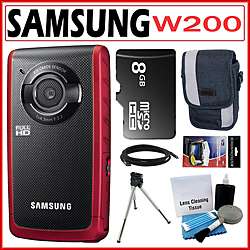   Rugged Full HD 1080p Red Pocket Camcorder with 8GB Kit  