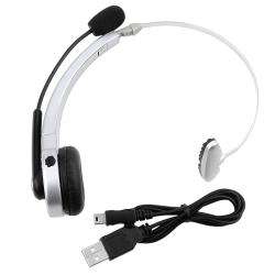 Silver Wireless Bluetooth Headset for Sony PS3/ PS3 Slim   