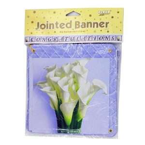  12 Lily Congratulations Jointed Banners 8 1/2