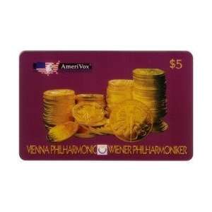   Card $5. Vienna Philharmonic Pure Gold Coins Minted in Austria TEST