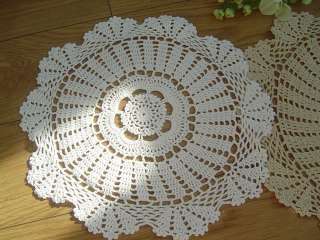 Vintage handmade crochet round doily/Tray Cloth/Placemat  