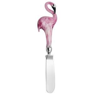  LSArts Glass Flamingo Hors doeuvres Cheese Spreader Knife 
