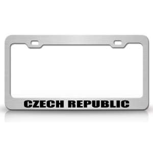  CZECH REPUBLIC Country Steel Auto License Plate Frame Tag 