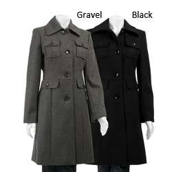 Kenneth Cole Womens Military Coat  