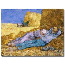 Vincent van Gogh Siesta After Millet 1890 Canvas Art  
