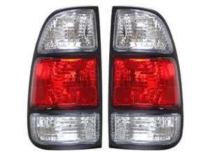 00 04 Toyota Tundra Red Clear Tail Lights DEPO 01 02 03  