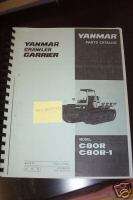 YANMAR CRAWLER BACKHOE C80R C80R 1 PARTS MANUAL CATALOG  