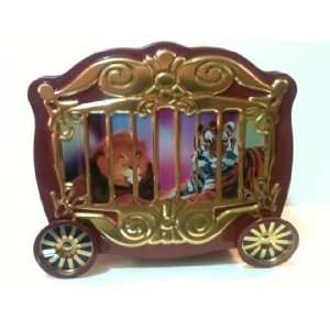 Circus Wagon Tin Box Container Bank.lion, tiger and monkeys (7.5 L 