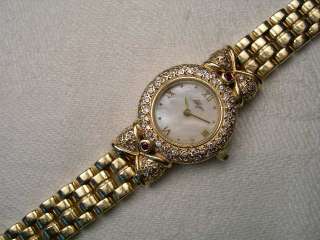 Estate 14K YG Yellow Gold Allegro Diamond Ladies Watch  