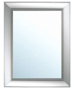 Grooved Silver Framed Wall Mirror  