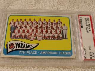 1965 Topps #481 Cleveland Indians Team Card   PSA 8 NM MT  