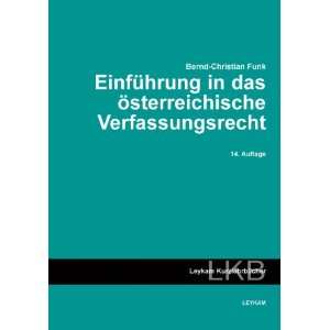   Verfassungsrecht (9783701101870) Bernd Christian Funk Books