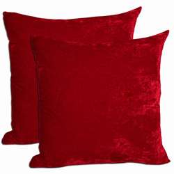 Red Velvet Throw Pillows (Set of 2)  