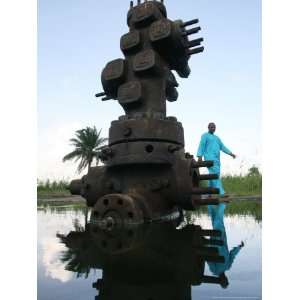  Abandoned Shell Oil Well Head in Korokoro, Ogoniland, Nigeria 