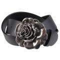 Journee Collection Womens Flower Buckle Leather Belt 