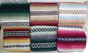 Authentic Mexican Rustic Blankets Loose Weave  