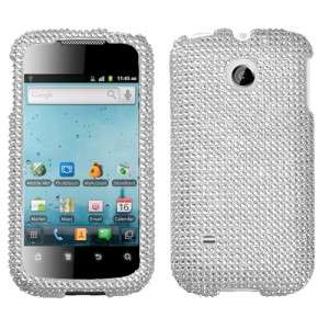 Silver Crystal Bling Case Cover Huawei Ascend II 2 M865  