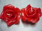 10 PIECE RED ROSE FLOWER FLOATING CANDLES WEDDING/PARTY FAVORS