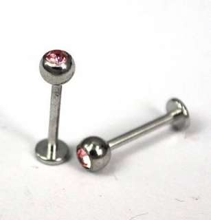 2PCS/LOT 16G 14G Steel Spike Labret Lip Bar STUD Ring Jewelry Piercing 