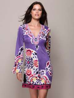   Jersey Dress S 4 6 UK 8 10 NWT $356 Moscow Nights Purple Beaded  