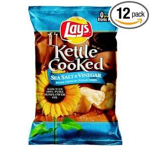 Kettle Lays Salt N Vinegar, 9 Ounce Grocery & Gourmet Food