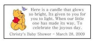 BABY SHOWER VOTIVE CANDLE LABELS WRAPPERS 200+DESIGNS  