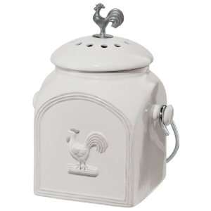  Oggi Ceramic Rooster Countertop Compost Keeper Kitchen 