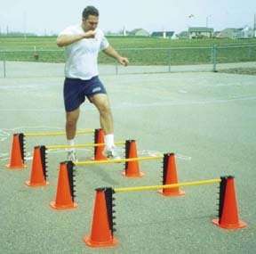 OLYMPIA SPORTS 7 Position 4 Hurdle Riser Cones Set  
