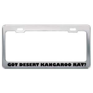 Got Desert Kangaroo Rat? Animals Pets Metal License Plate Frame Holder 