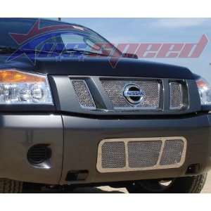  2008 Nissan Titan Polished Wire Mesh Grille   Upper 