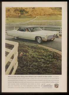 1968 white Cadillac Sedan deVille photo vintage car ad  