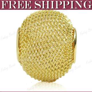 European Bead Gold Plated round charm bracelet MB0502  
