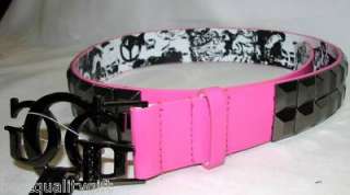 GUESS SHINY PINK STUDDED PLATINUM BUCKLE S,M,L NWT  