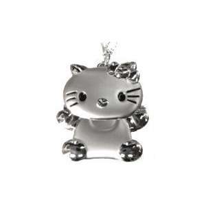  Cute Kitty Profile Locket Necklace Watch on 23 chain 