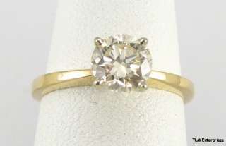 91CT VS2 Solitaire Genuine Diamond Womens ENGAGEMENT RING   14K GOLD 