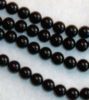 BLACK ONYX Round Beads 15 16 strand Choose Size 4mm 12mm Gemstone 